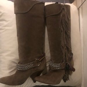 Isabel Marant fringe suede cowboy boots